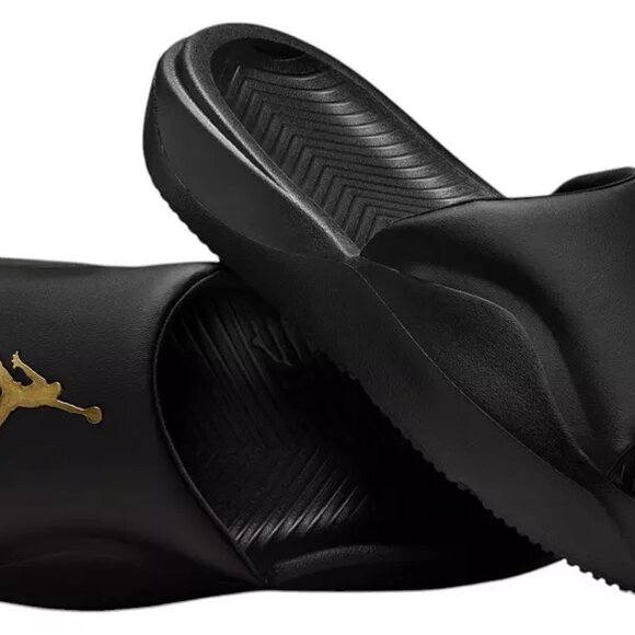 Jordan Franchise Slides Men's Sandal, Comfort, Black/Metallic Gold Sz: 13 | NWB - Picture 2 of 6